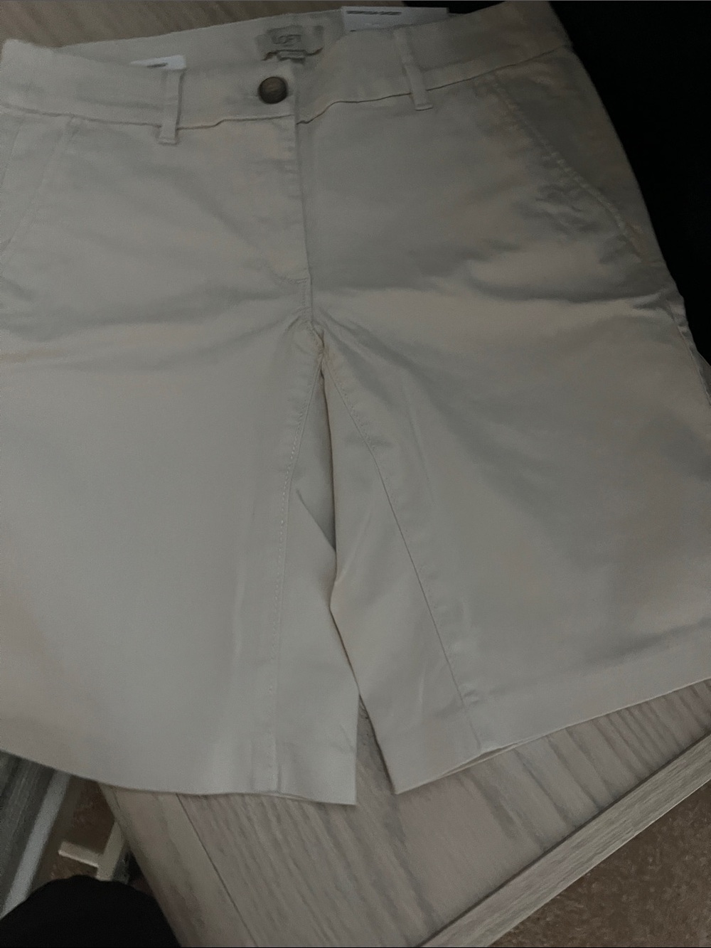 LOFT Cream Bermuda Shorts